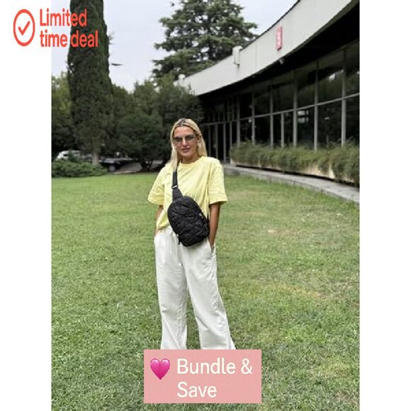 Quilted Puffer Sling Bag, Lightweight Crossbody Purse for Travel & Daily Use - Picture 4 of 8